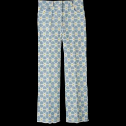 Embroidered Denim Trousers