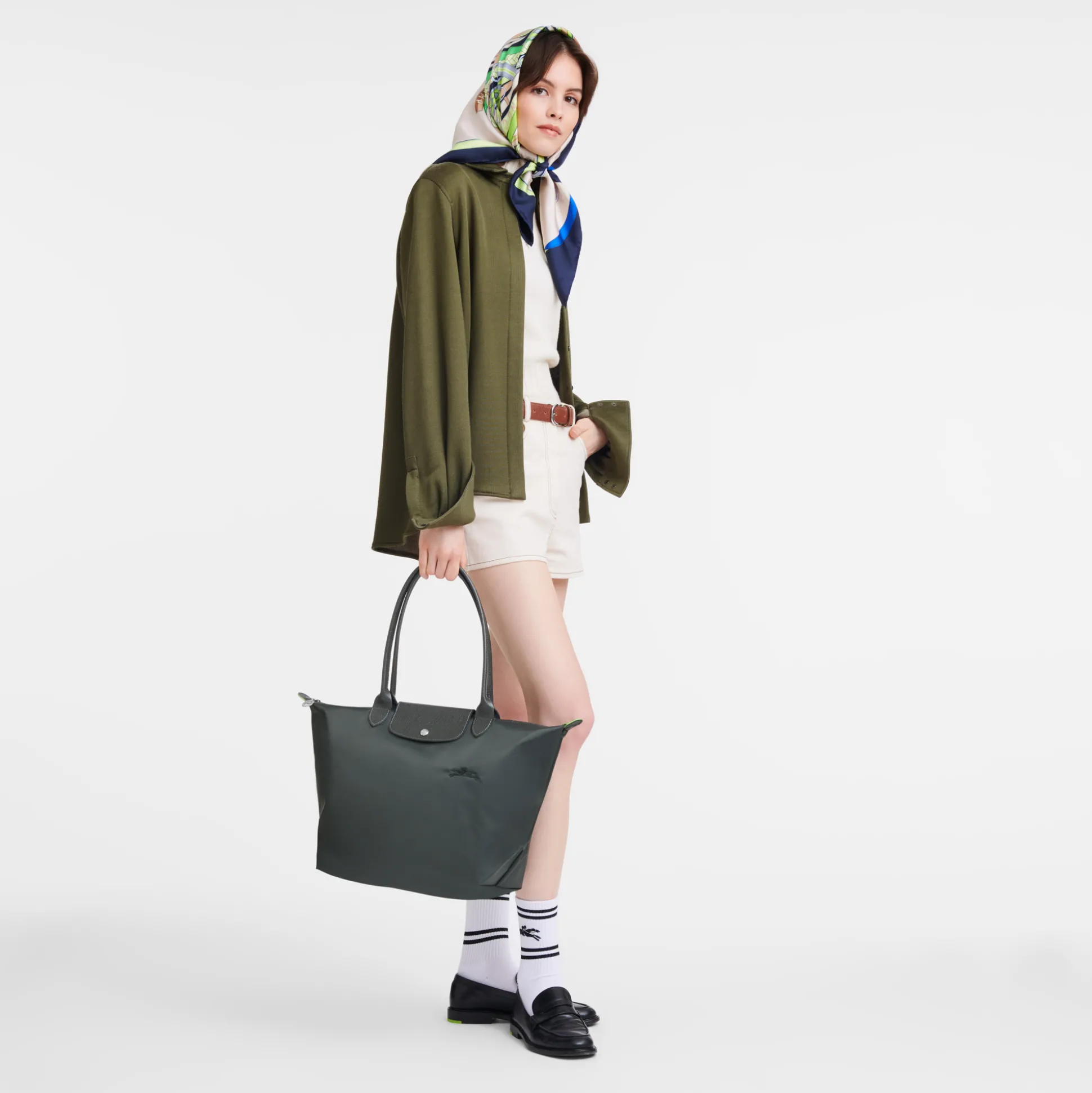 Le Pliage Green L Tote Bag