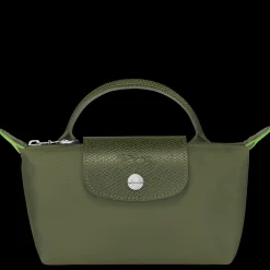 Le Pliage Green Pouch With Handle