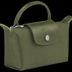 Le Pliage Green Pouch With Handle
