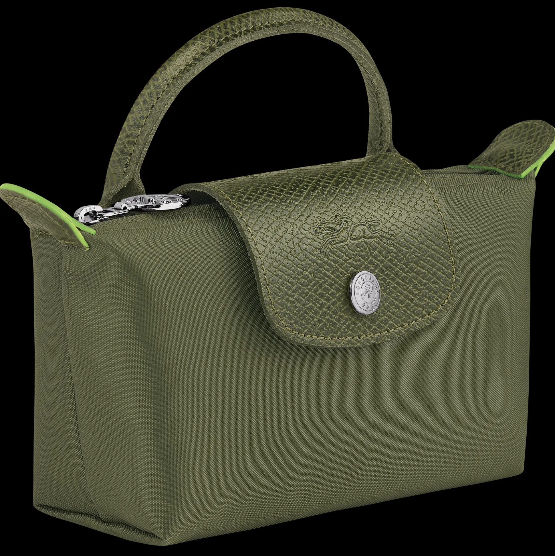Le Pliage Green Pouch With Handle